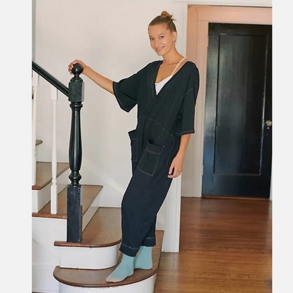 Free People Pants - Free People Work from Home Reversible Onesie Black Size small